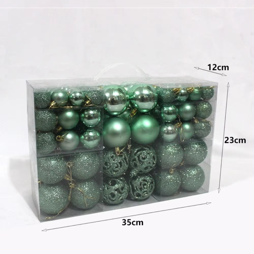 100-Piece Christmas Ball Set – Shatterproof Ornaments