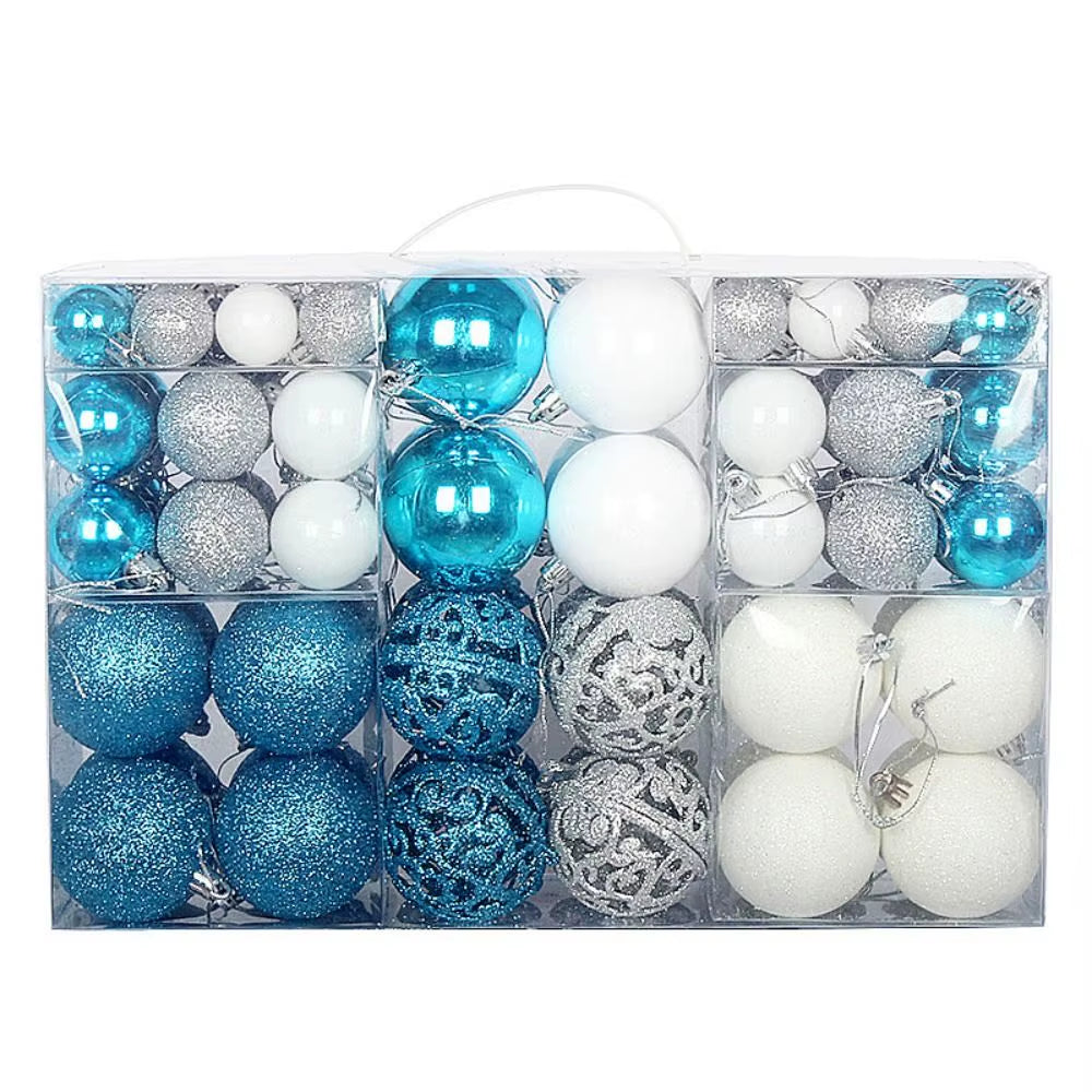 100-Piece Christmas Ball Set – Shatterproof Ornaments