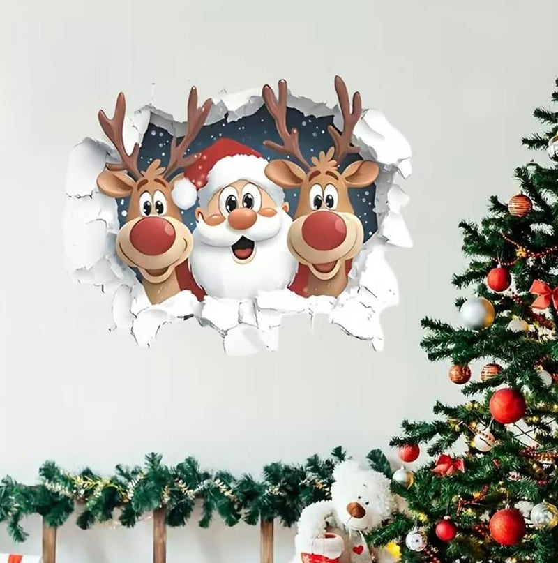 Christmas Snowman & Gingerbread Man Toilet Seat Sticker