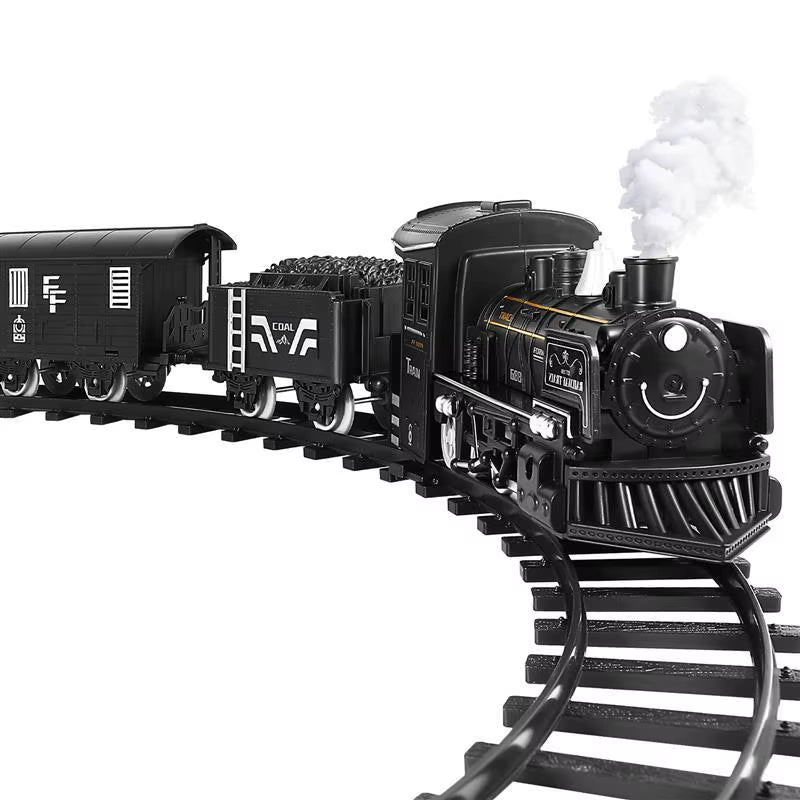 Christmas Train Set Electric Train Toy with Sound Light Railway Tracks for Kids Gift Christmas Tree Decorations Steam Train Toy