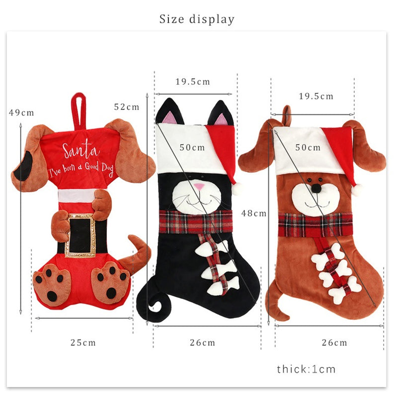 Festive Cartoon Christmas Stockings