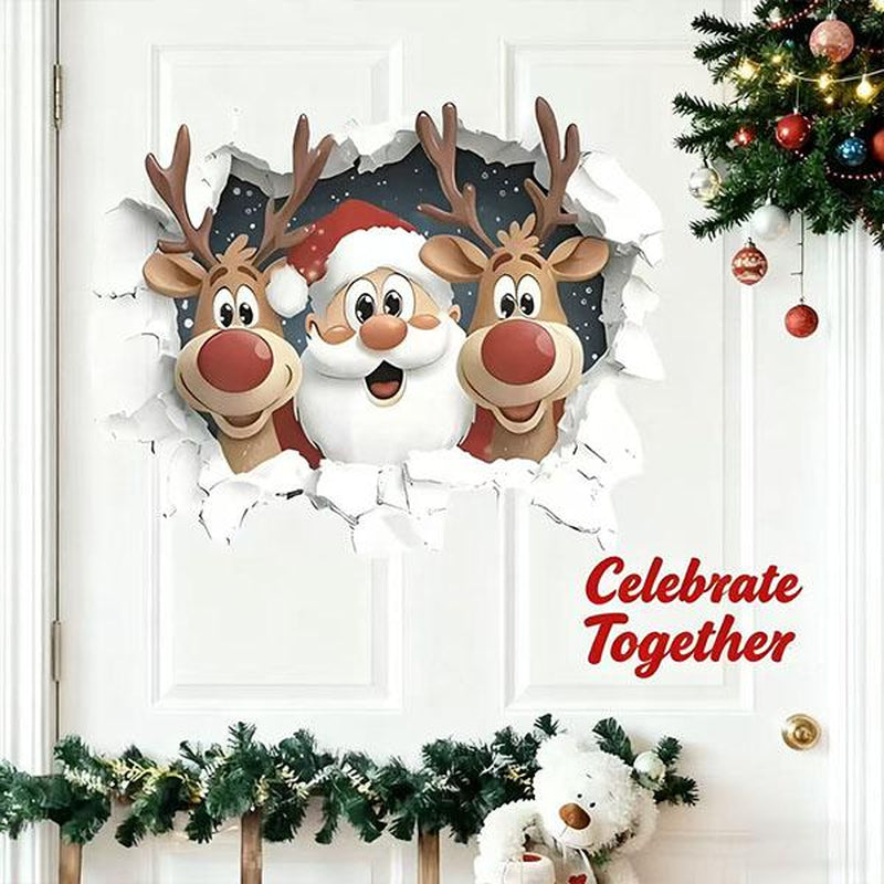 Christmas Snowman & Gingerbread Man Toilet Seat Sticker