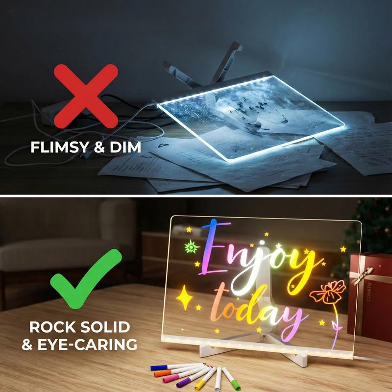 Acrylic Dry Erase Light-Up Board 