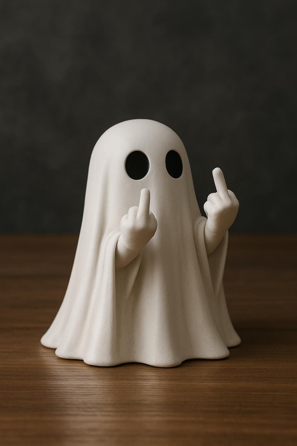 1Pc Middle Finger Ghost Statue, 7.5Cm Terrifying Ghost Decoration, Halloween Ghost Small Statue Ghost Decoration