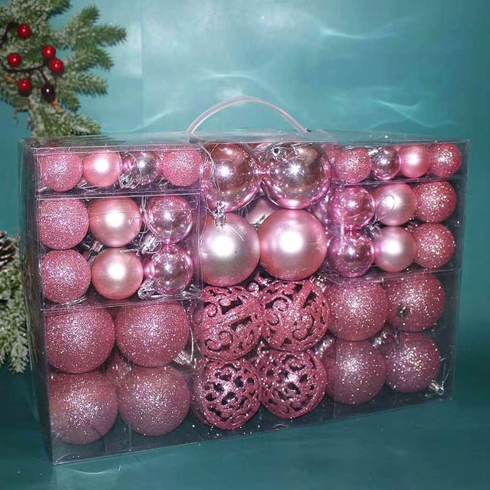100-Piece Christmas Ball Set – Shatterproof Ornaments