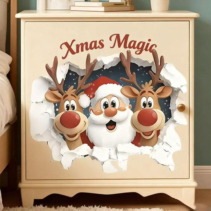 Christmas Snowman & Gingerbread Man Toilet Seat Sticker