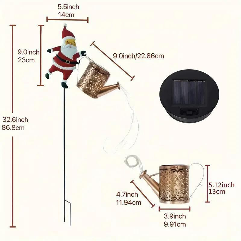 Christmas Solar Kettle Lights Garden Lawn