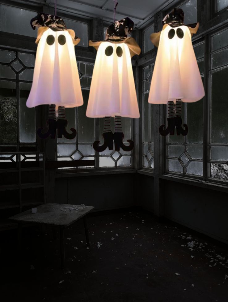 LED Ghost Lights – Spooky Hanging Halloween Decor