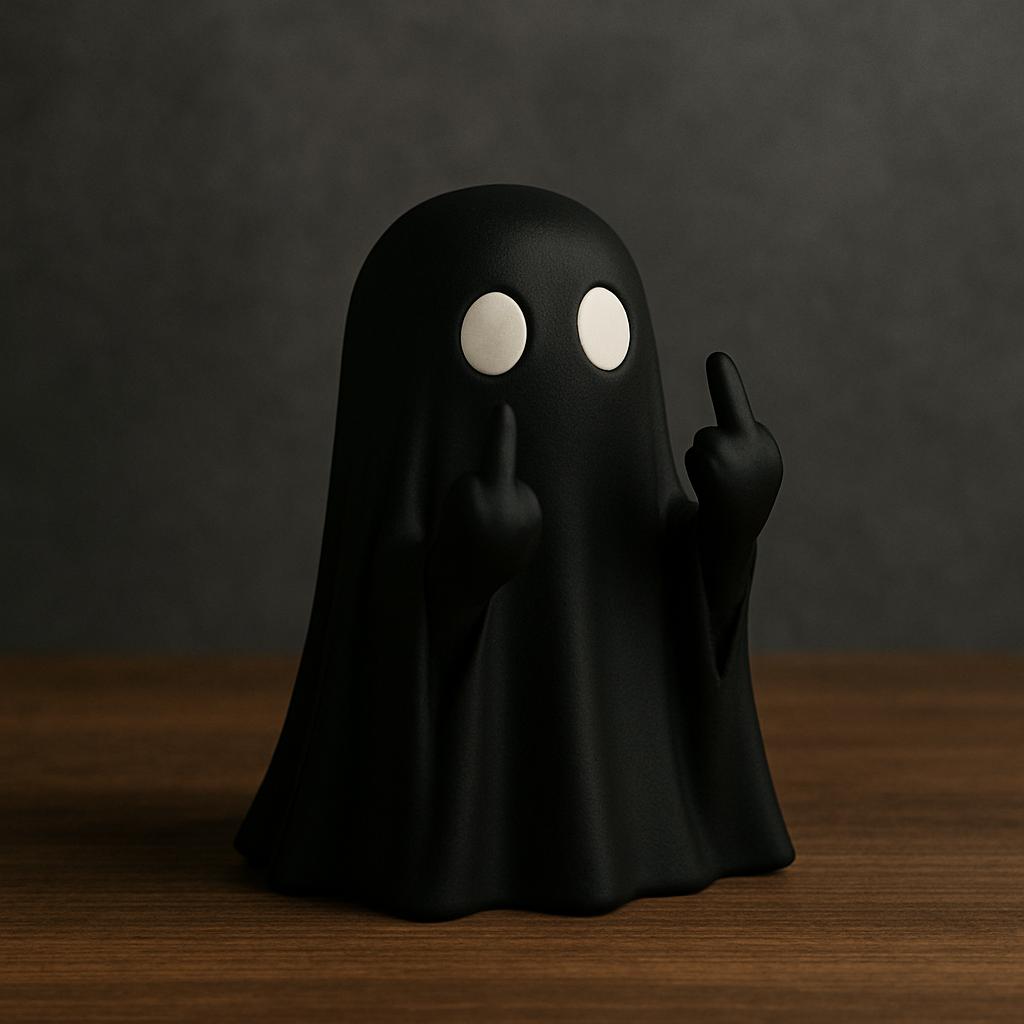 Middle Finger Ghost Statue