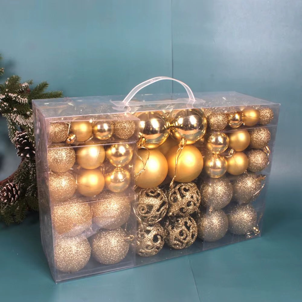 100-Piece Christmas Ball Set – Shatterproof Ornaments