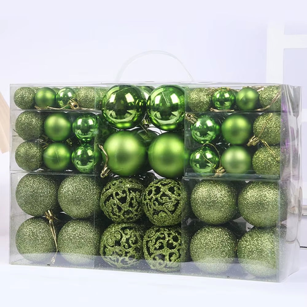 100-Piece Christmas Ball Set – Shatterproof Ornaments