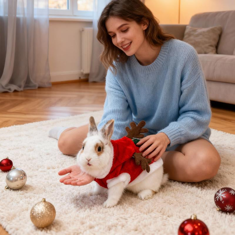 Adorable Christmas Outfit Fits Bunny 