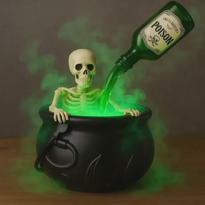Witchcauldron with LED Light & Fog Mist Make